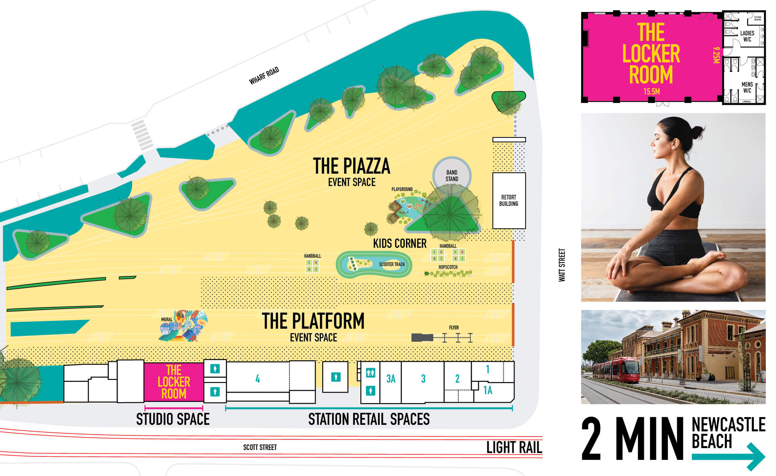 The Station site map